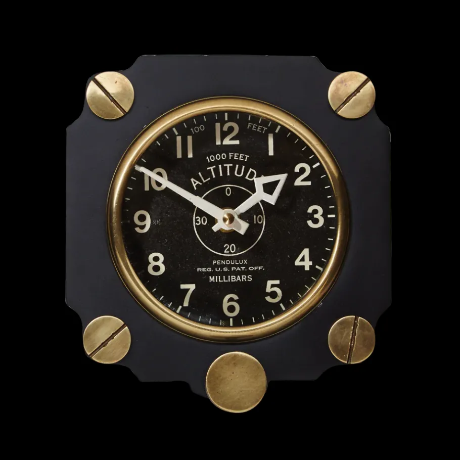 Pendulux Wall Clocks|Altimeter Wall Clock Black