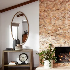 Pendulux Mirrors|Ellipse Mirror Oval Antique Brass