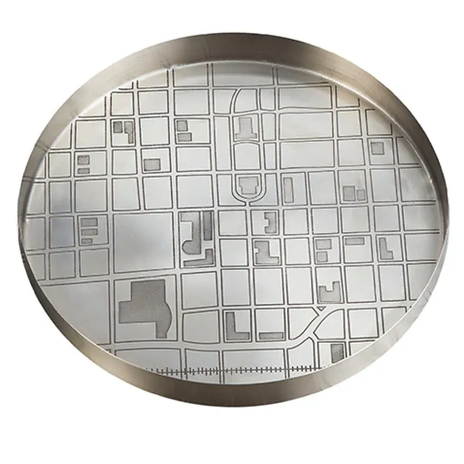 Pendulux Decor|Map Tray Small Antique Nickel