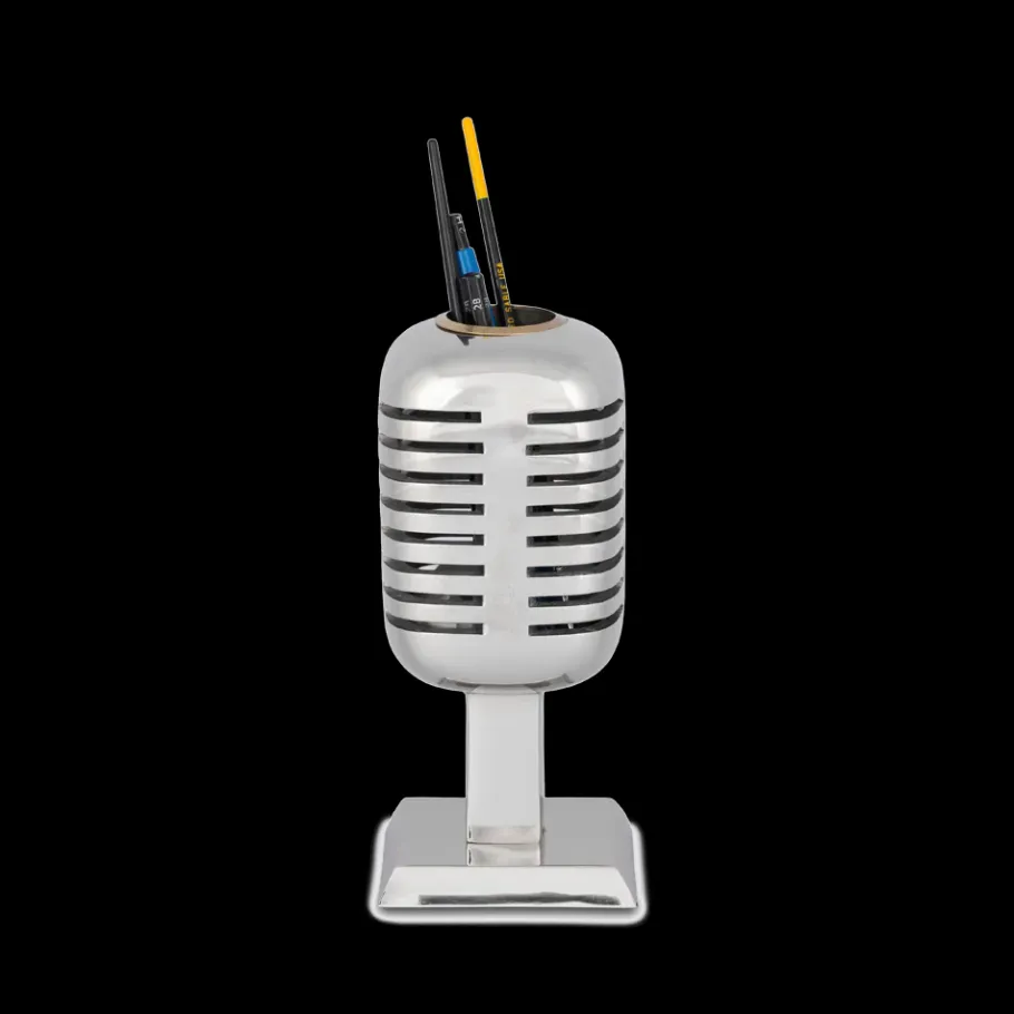Pendulux Decor|Microphone Pencil Holder Aluminum