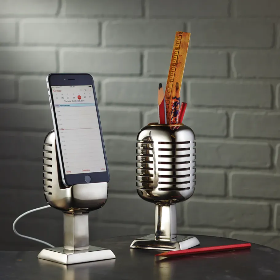 Pendulux Decor|Microphone Pencil Holder Aluminum