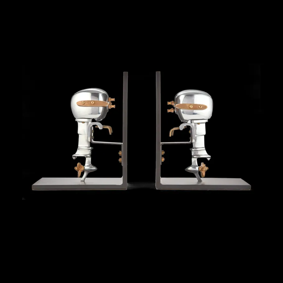 Pendulux Bookends|Outboard Motor Bookends Aluminum