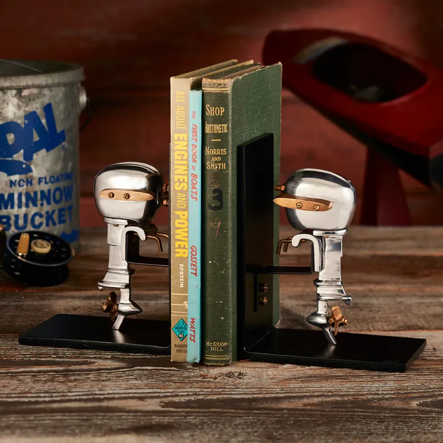 Pendulux Bookends|Outboard Motor Bookends Aluminum